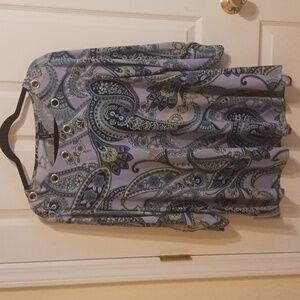 Blue paisley top